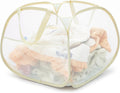 Collapsible Laundry Baskets, 90L Large Foldable Laundry Basket, Durable Mesh Pop Up Hampers for Laundry, Dirty Clothes Laundry Hamper for Bedroom, Bathroom, Dorm, Laundry Room, Travel, Camping Beige