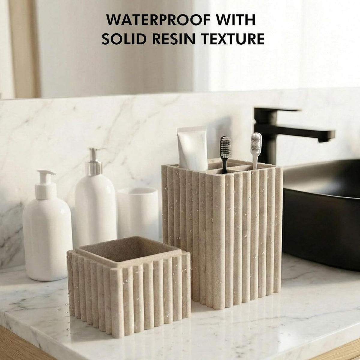 Toothbrush Holder with Lid- Covered Toothbrush Holder for Bathroom