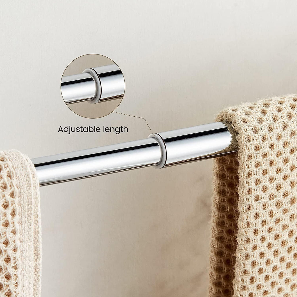 BATHSIR Crystal Towel Bar 24 Inch, Chrome Bathroom Towel Rack, Hand Towel Holder Wall Mounted