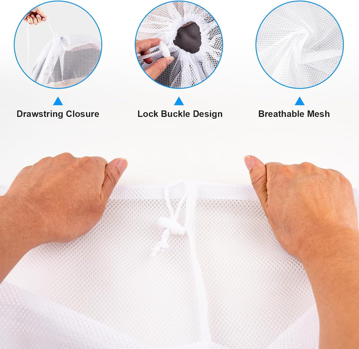 2 Pack Large Mesh Laundry Bags, 24" x 36" Heavy Duty Strong