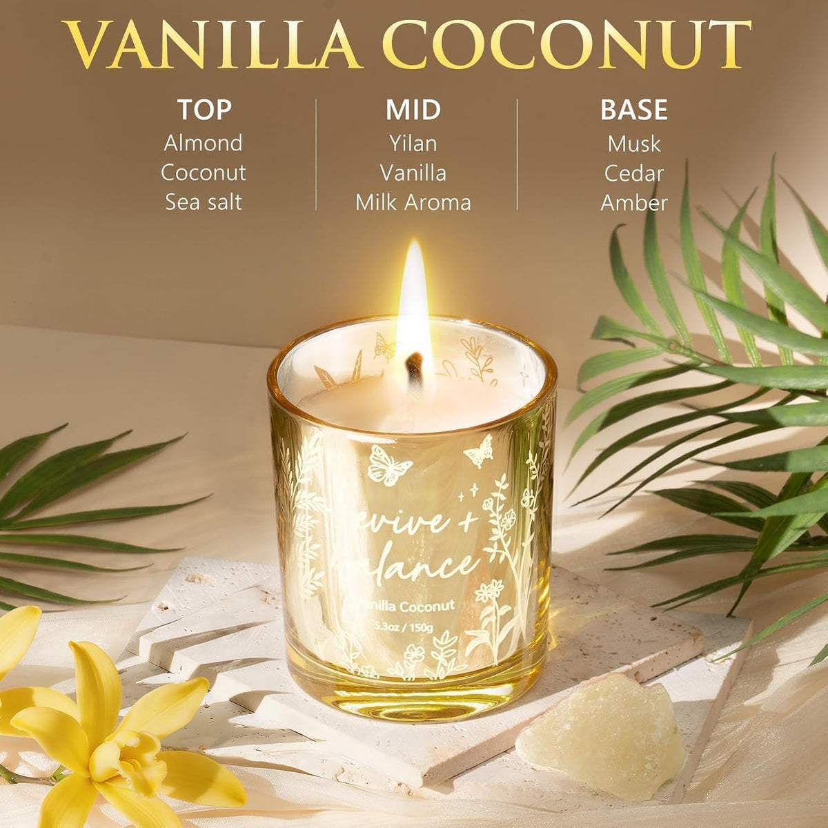 Candles for Women, 3 Pack Soy Wax Candle Gift Sets for Home Scented