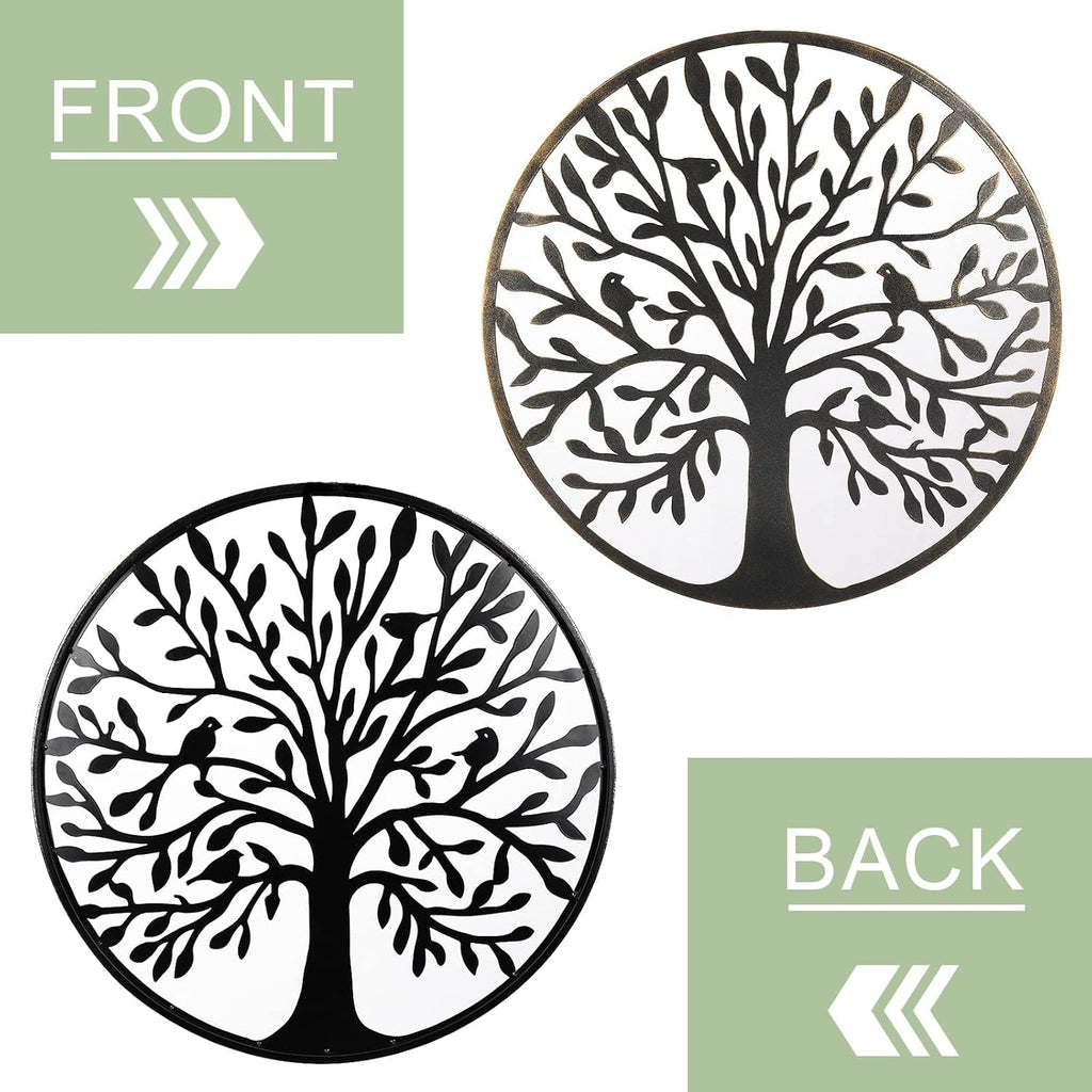 Bdor 20-Inch Tree of life wall art, Metal wall art decor, steel roots decor Perfect for Birthdays, Weddings, Anniversaries, Housewarming Gifts for Indoor Outdoor Metal Wall Decor (Classic Style)