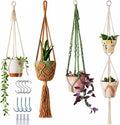 4 Pack Macrame Plant Hanger for Indoor Hanging Plant Holders
