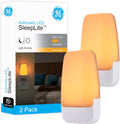 GE SleepLite Plug in Night Light, Amber, 2 Pack