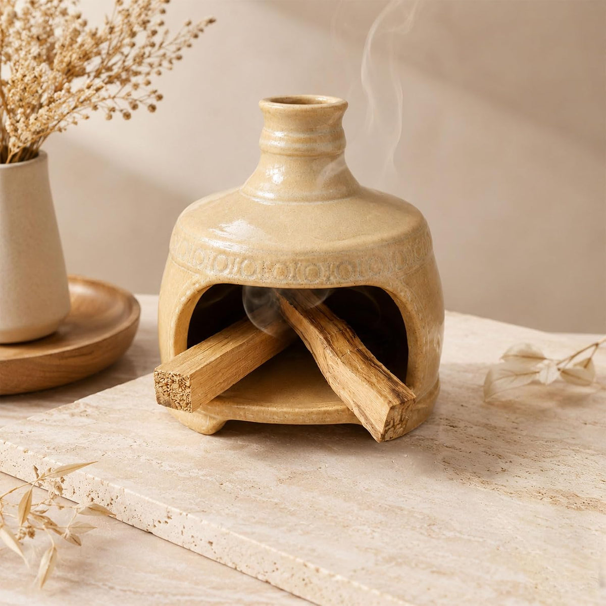 Palo Santo Holder Chimney - Ceramic Sage Burner for Burning