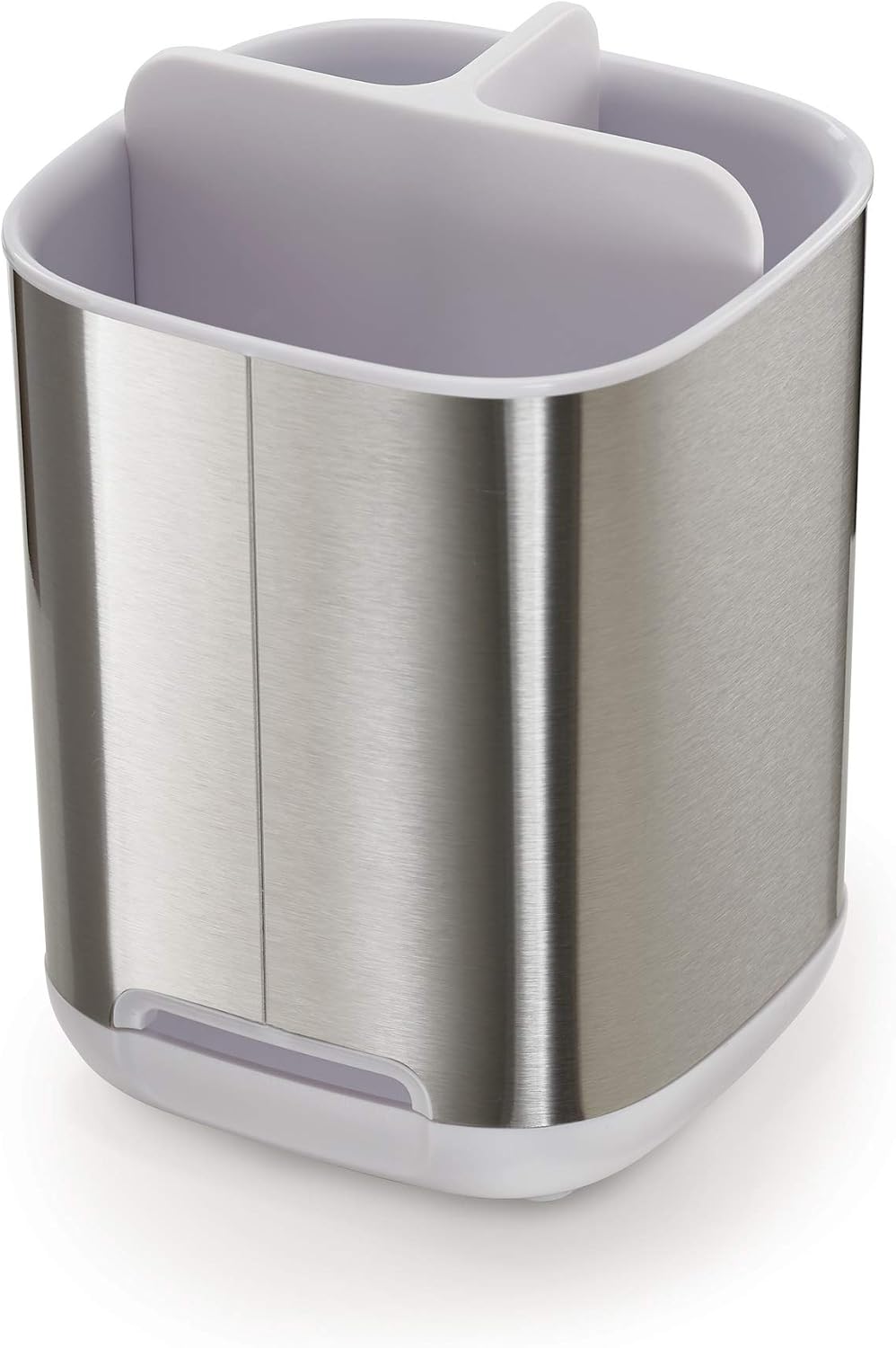 Joseph Joseph EasyStore Stainless-Steel Toothbrush Holder Bathroom Storage Countertop Organizer Caddy, Small