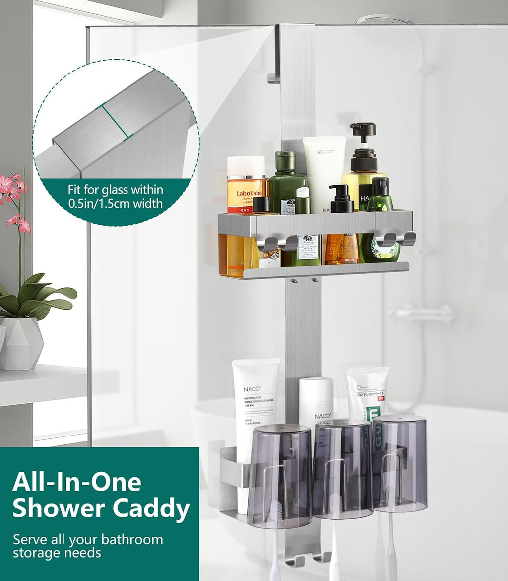 Emibele Over The Door Shower Caddy 2 Tier, Hanging Shower Caddy