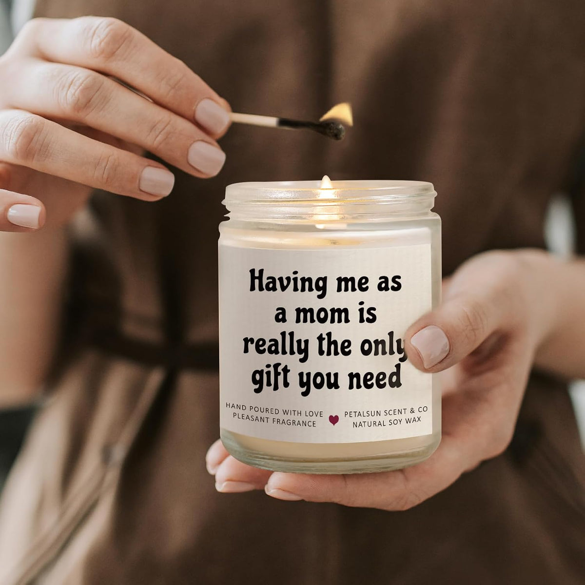 Petalsun Daughter Gifts from Mom, Lavender Scented Soy Wax Candle