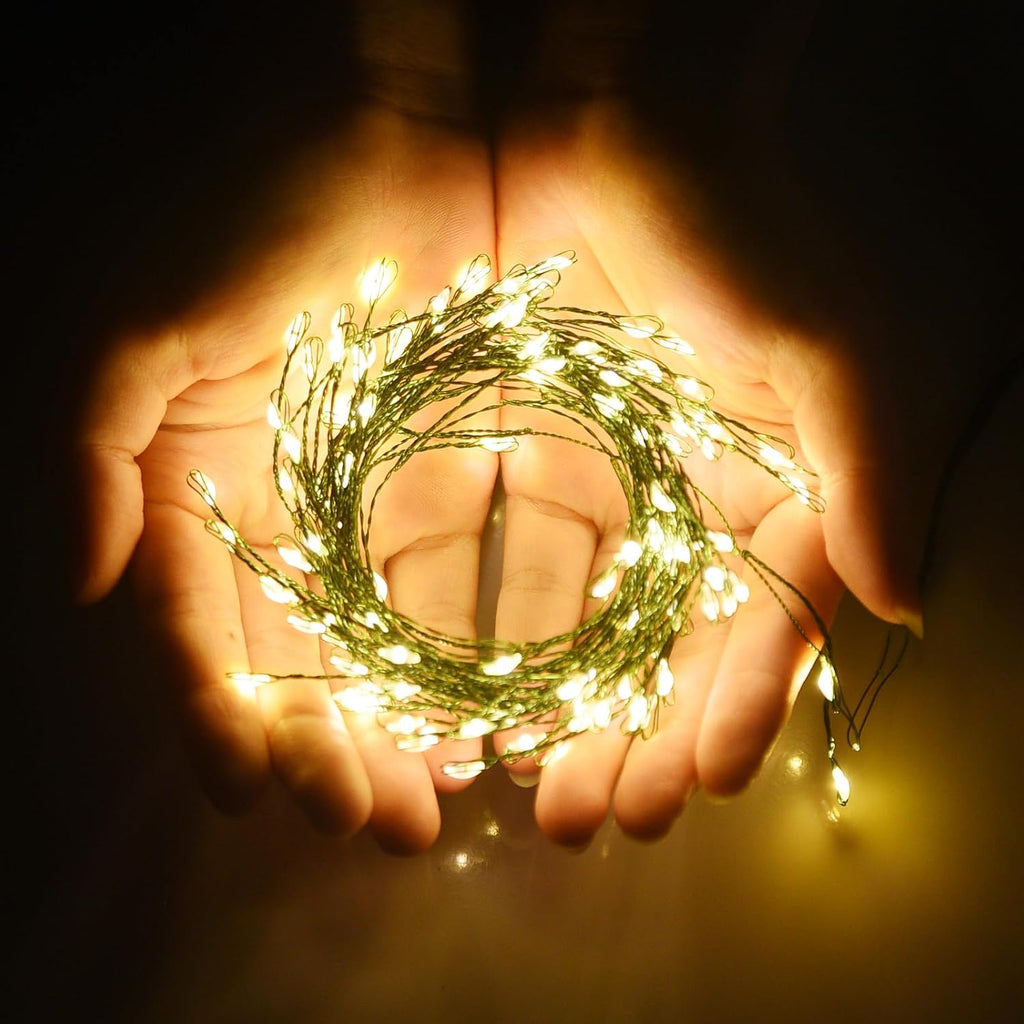 Dailyart 200 LED Fairy Lights Plug in with Remote & Timer for Christmas