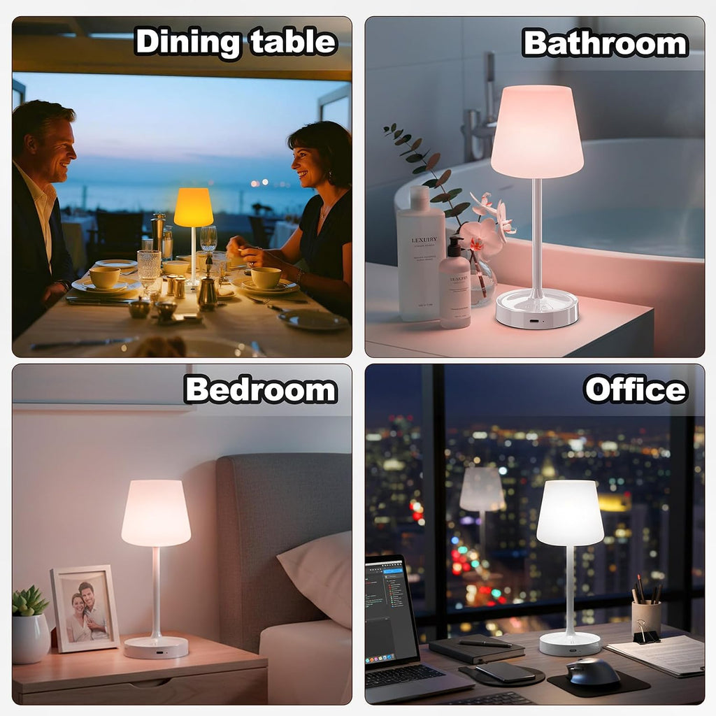 Restaurant Desk Lighting Rechargeable Cordless Dining Table Lamp