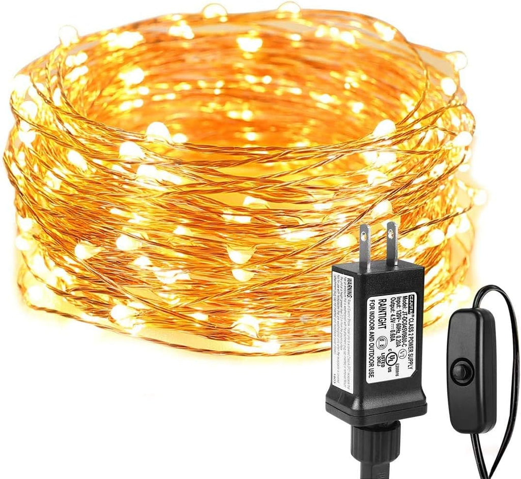 Lighting EVER Fairy Lights Plug in, 33ft 100 LED String Lights with Switch