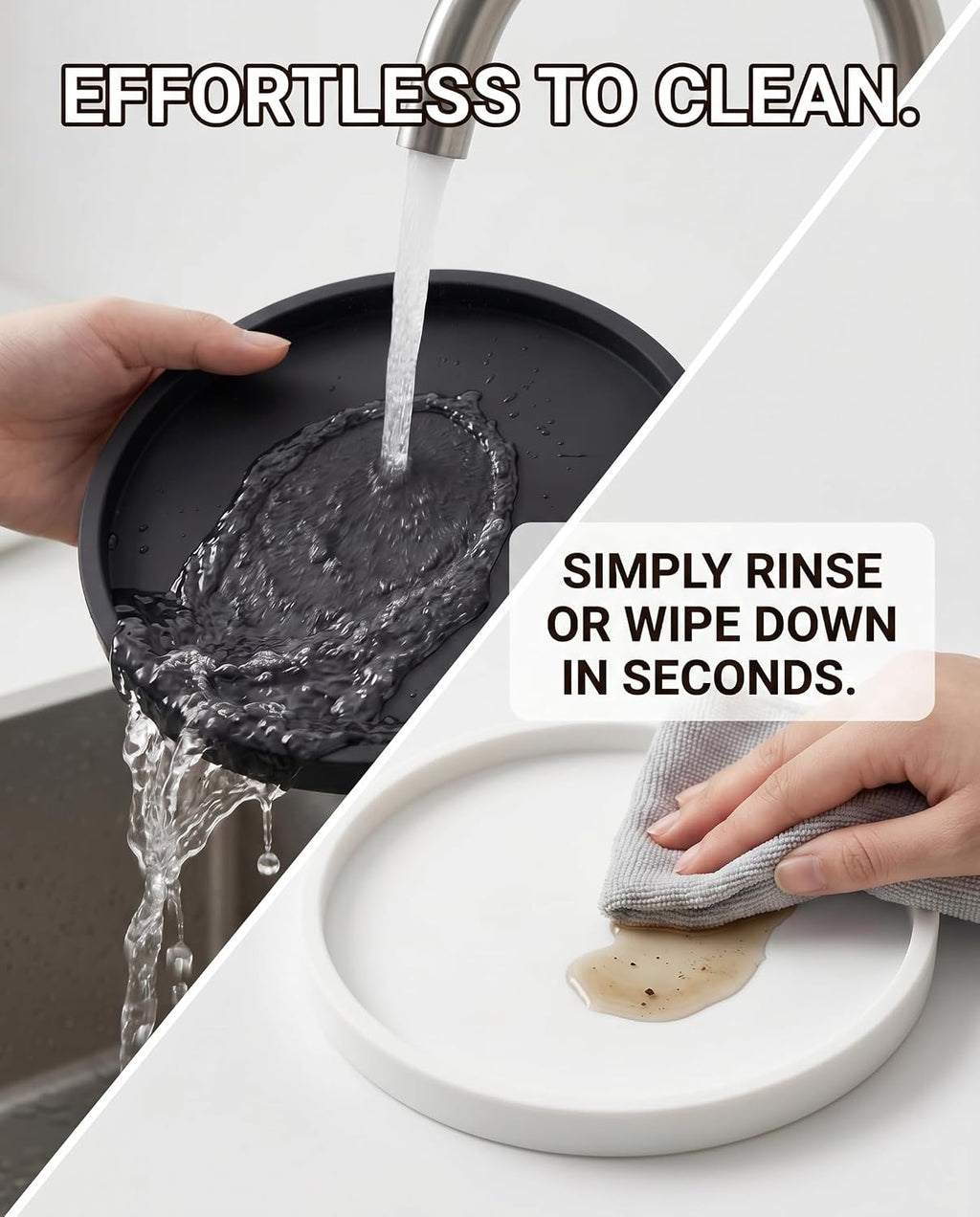 Silicone Humidifier Mat, for Levoit Classic 160 and Small Humidifiers,Black