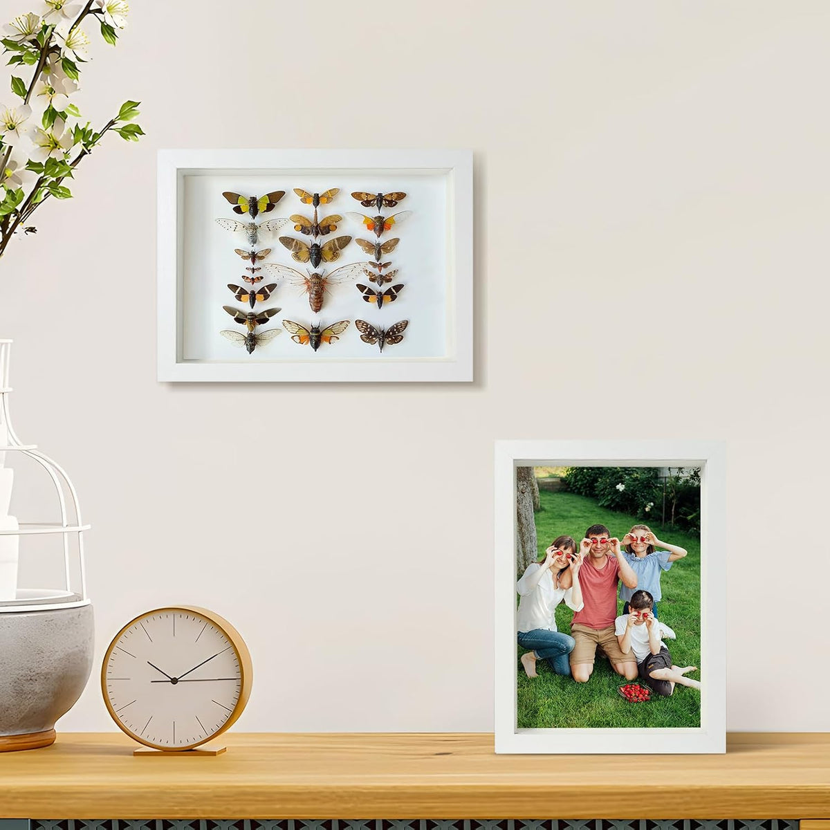 4x6 Small White Shadow Box Frame Display Case