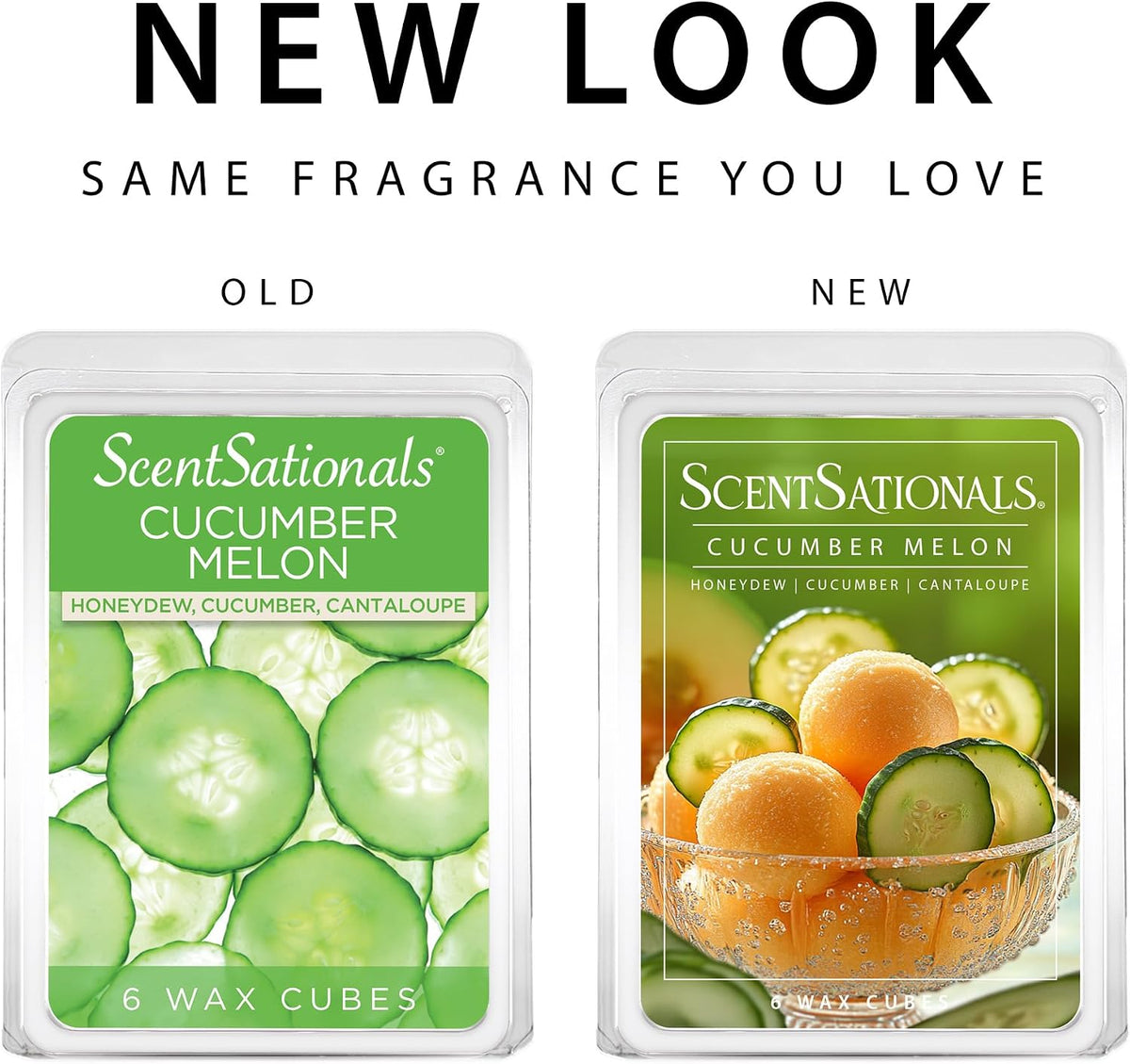 ScentSationals Cucumber Melon - Honeydew Scented Wax Melts 10oz (24 Cubes)