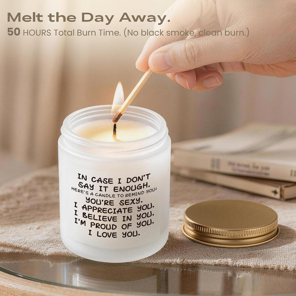Candle Gifts for Girlfriend Her, Funny Anniversary Christmas Candle Gift