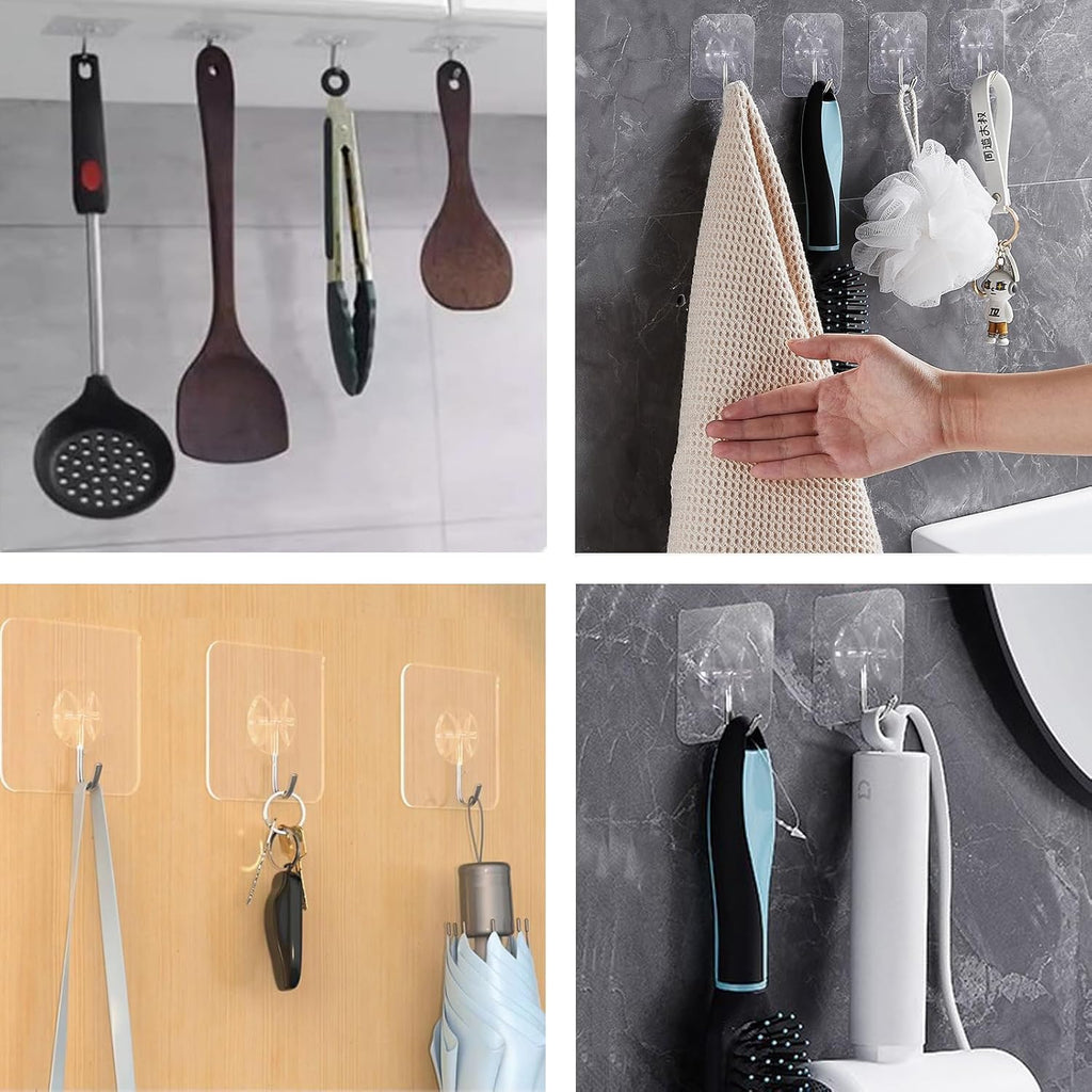 Latoxcaa 30-Pack Heavy Duty Wall Adhesive Hooks