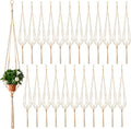 Newwiee 20 Pcs 48 Inches Macrame Plant Hangers Jute Rope Plant Holder Plant Hanger Indoor Rope Plant Hanger for Home Indoor Outdoor Garden Planter Flower Pot Holder Basket