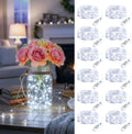 Minetom 12 Pack White Battery Operated Fairy String Lights 8 Modes
