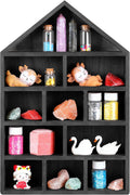 Threehoney Wooden Shadow Cubby Box, Black, 10x15x2.24'', Classic