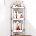 Nieifi 3 Tier Aluminum Corner Shower Caddy Standing Rustproof-Silver