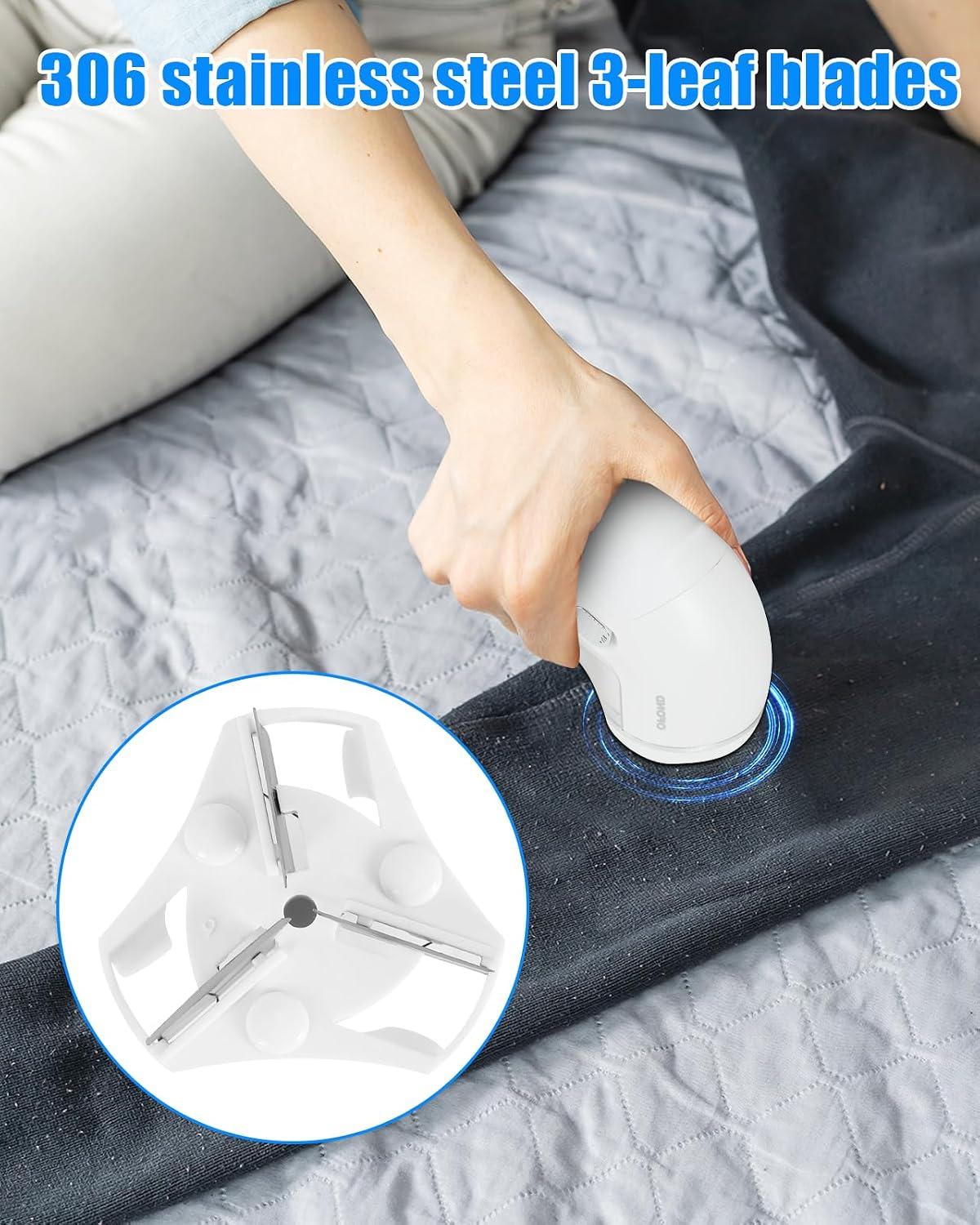 Lint Remover for Clothes,Fabric Shaver with Battery,Sweater Defuzzer