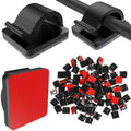 Blulu 100 Pcs Christmas Light Clips, Self Adhesive, Medium, Black