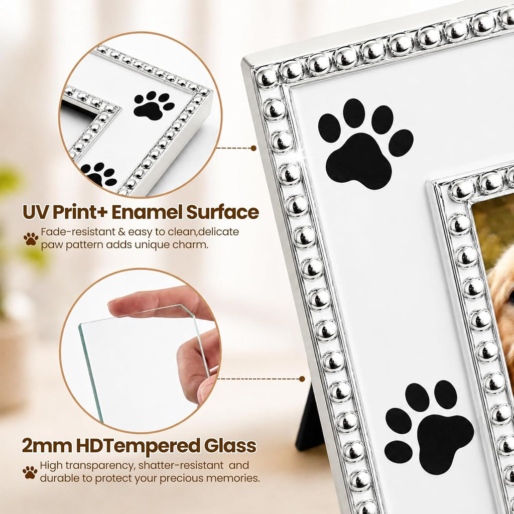 Dog Picture Frame - 8x10 Metal Cute Picture Frames,Pet Memorial Gifts for Dogs Perfect for Home Decor, Office Desk & Gifting to Pet Lovers