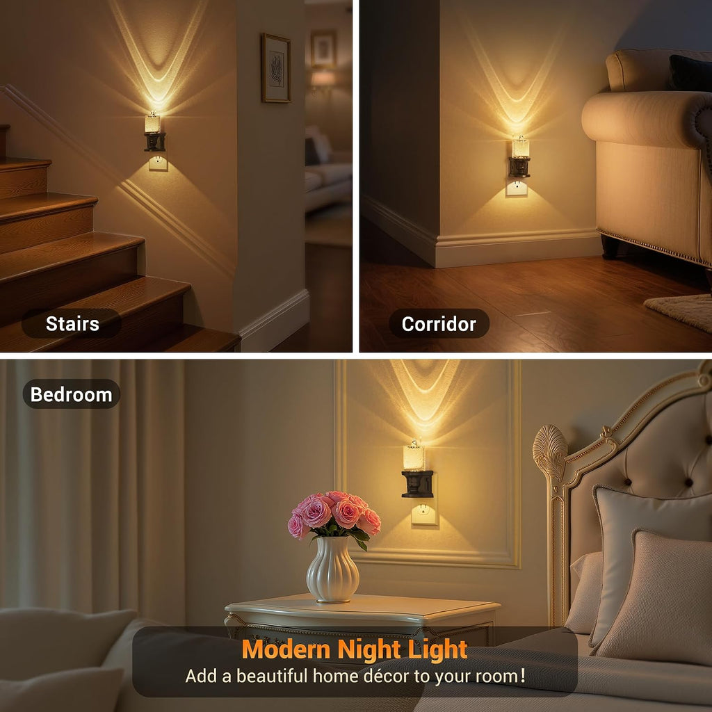 JandCase Night Light, Candle Night Lights Plug into Wall