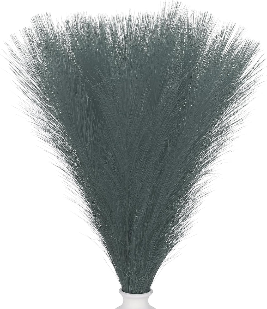PATIKIL 21.7in Pampas Grass Decor, 30pcs Artificial Pampas Grass Bulk Fluffy Faux Pampas Grass Small Dried, Gray