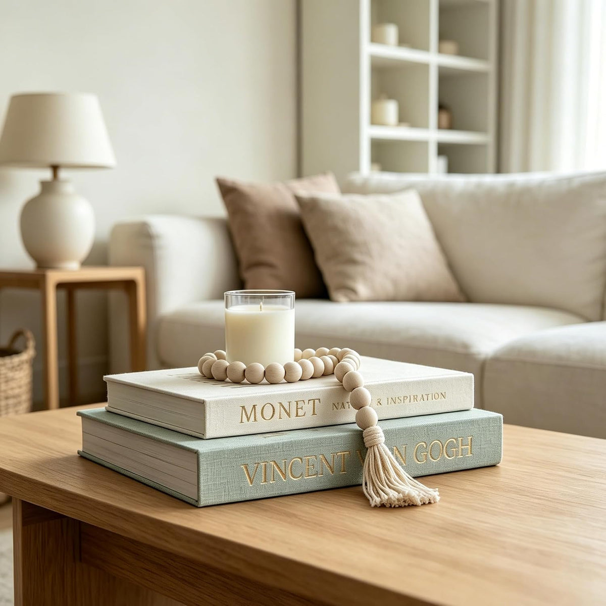 Neutral Linen Faux Decorative Books For Home Decor（Set of 2）