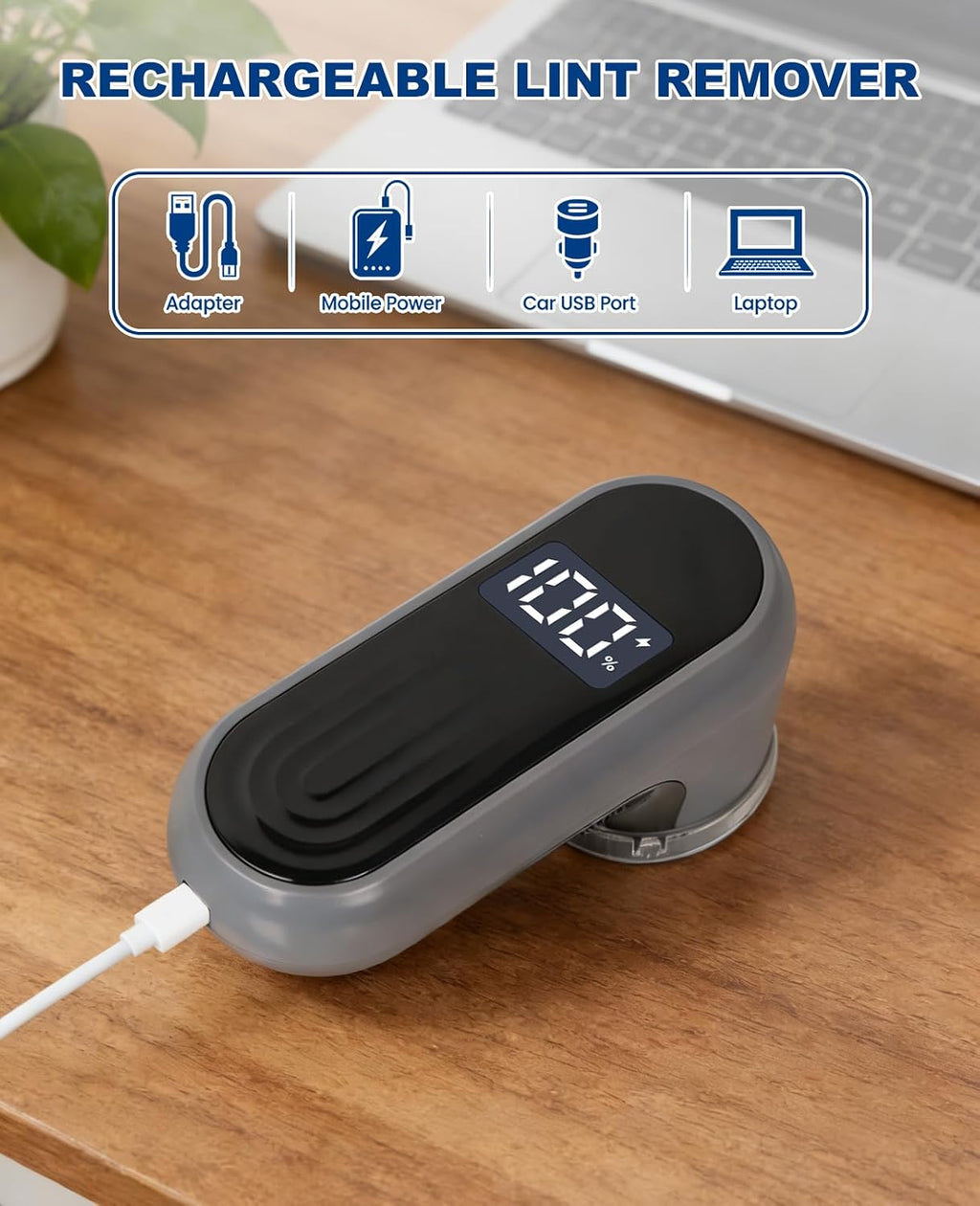 Fabric Shaver Lint Remover for Clothes, Sweater Defuzzer with LED Display