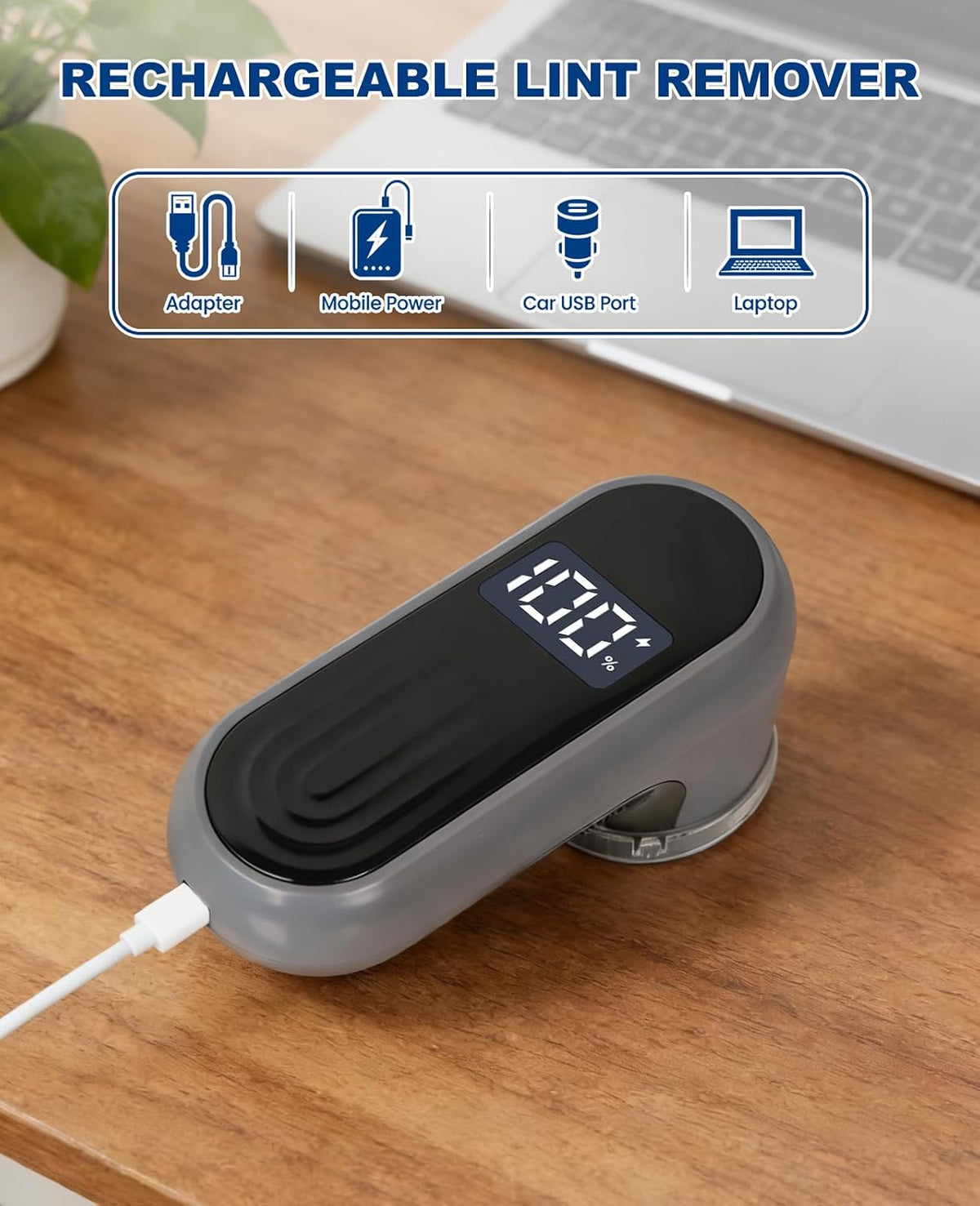 Fabric Shaver Lint Remover for Clothes, Sweater Defuzzer with LED Display
