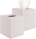 2 Pack Square Tissue Box Cover with Magnetic Bottom Tissue Box Holder