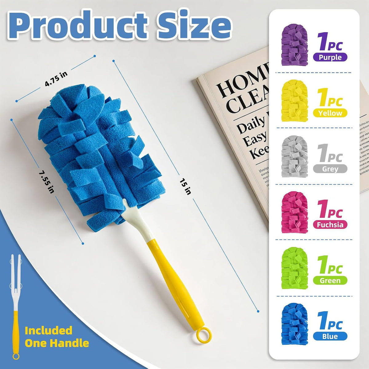 Fleece Reusable Duster Refills for Swiffer (6 PCS)