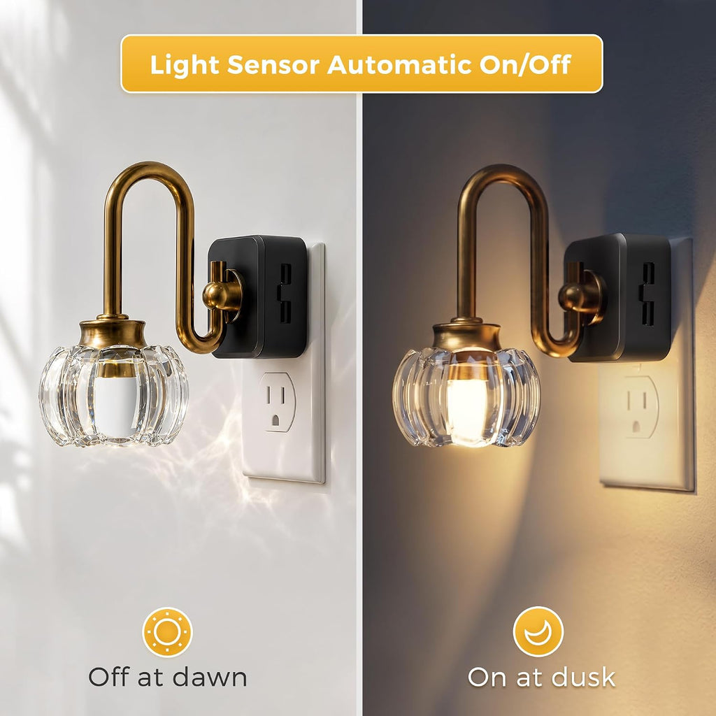 L LOHAS LED Night Lights Plug into Wall, 3000K Soft White