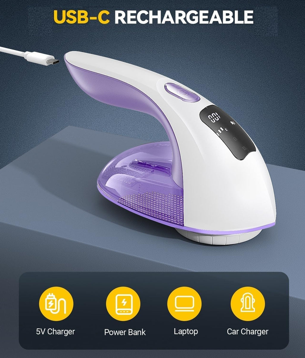 Ruidla Rechargeable Fabric Shaver and Lint Remover, 3-Speed Adjustable