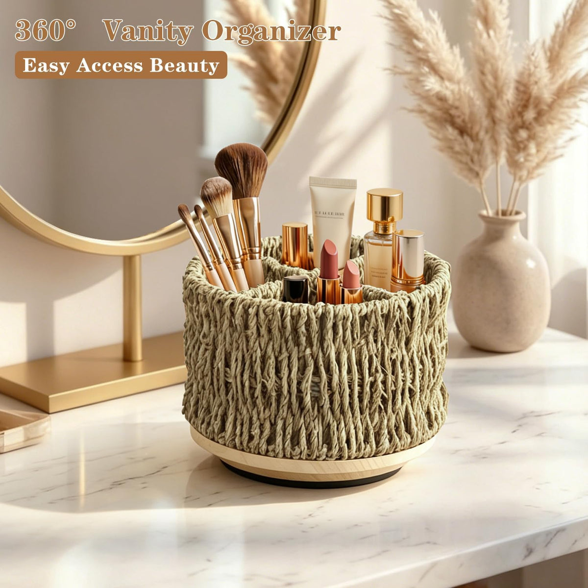 360° Rotating Tv Remote Control Holder, Bedside Caddy, Pen Holder for Desk