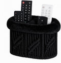 Remote Control Holder, 2 Slots Plush Lined TV Remoter Holder Caddy
