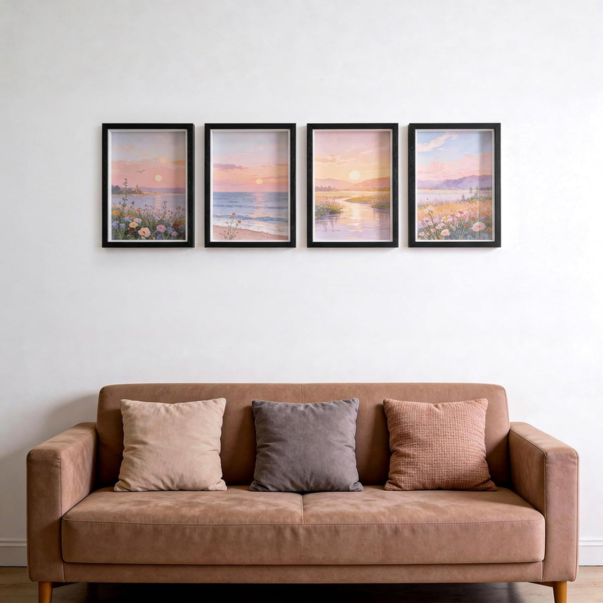 4 Shadow Box Frames, 8x10 inch Wood 3D Picture Frame Display Cases