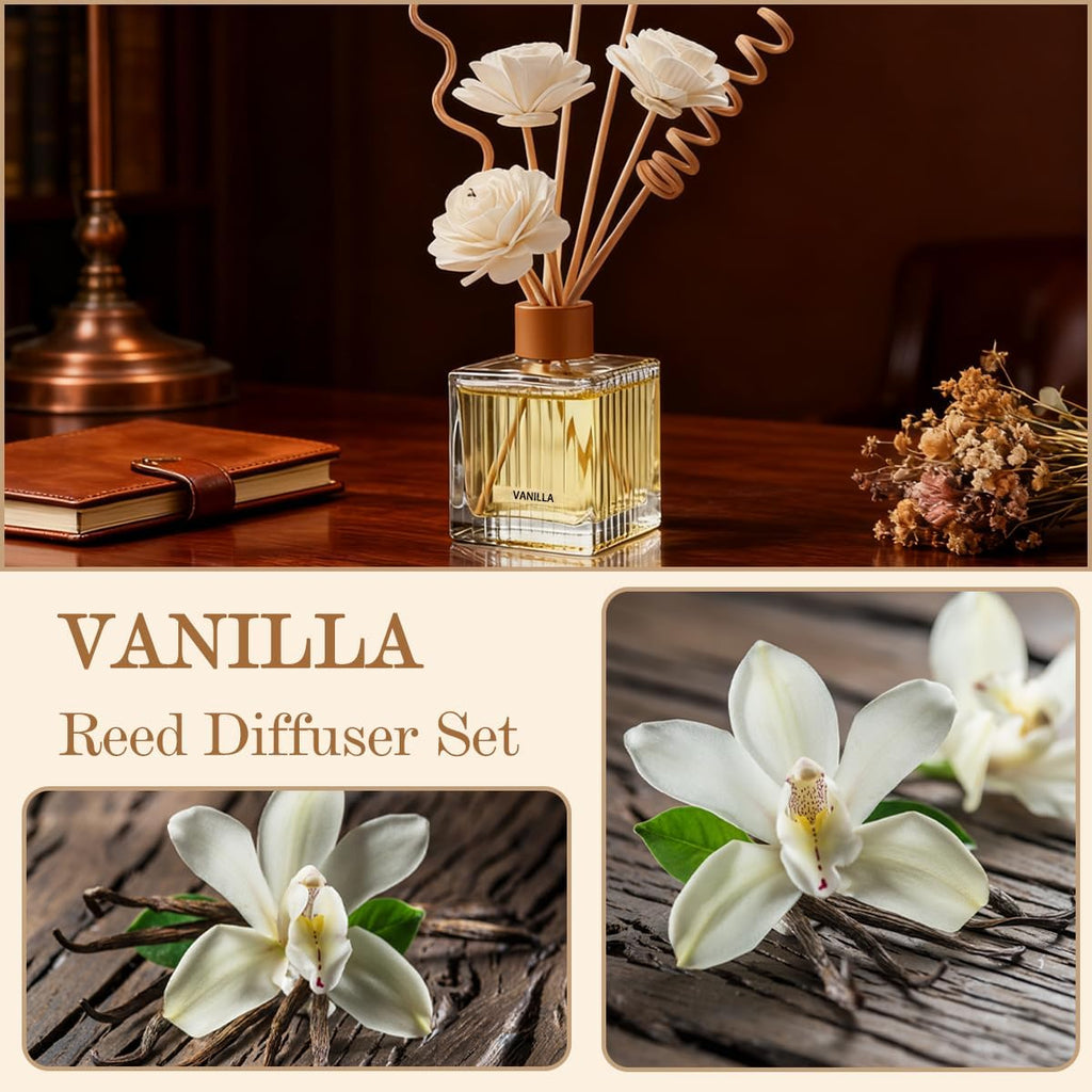 Jasmine & Sandalwood Reed Diffuser 6.7oz (200ml) Bedroom & Home Decor