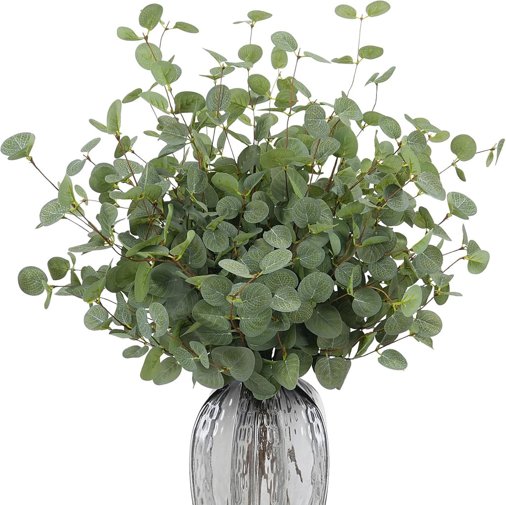 GTIDEA 12 Pcs Artificial Eucalyptus Stems, Faux Branches for Vase (26.7")
