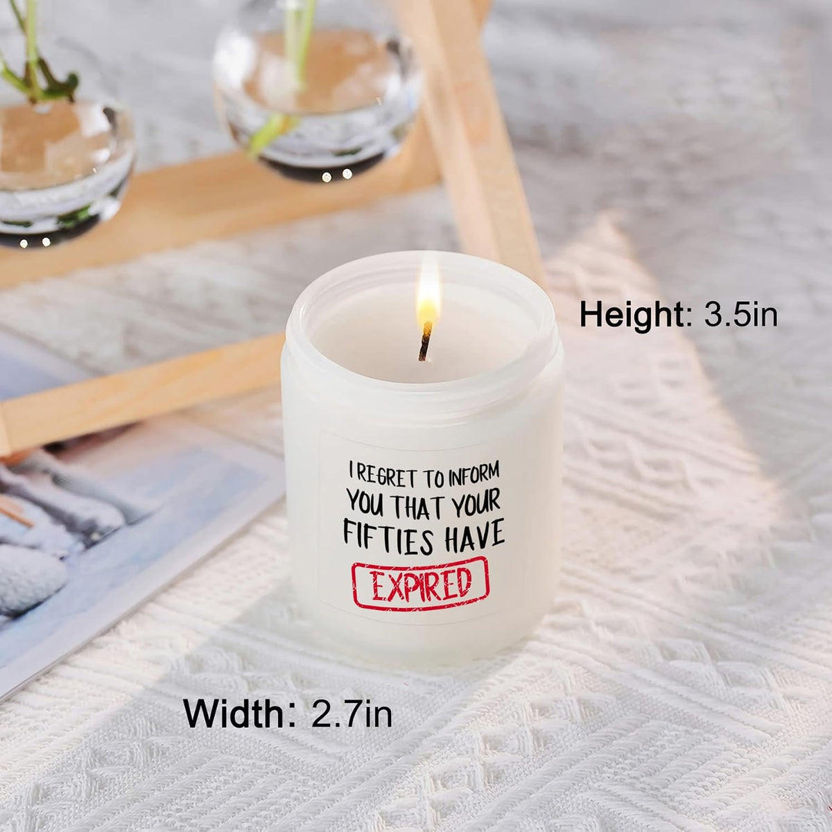 60th Birthday Gifts for Women, Men - Funny 60 Year Old Happy Bday Candle Gift