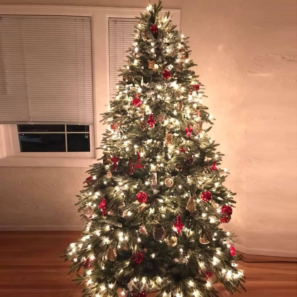Glass Christmas Ball Ornaments Mercury Glass Drop Ornaments Holiday Trees Wreaths & Garland Decor Gold Color Size: 1.57''-5.39''(17 Pieces)