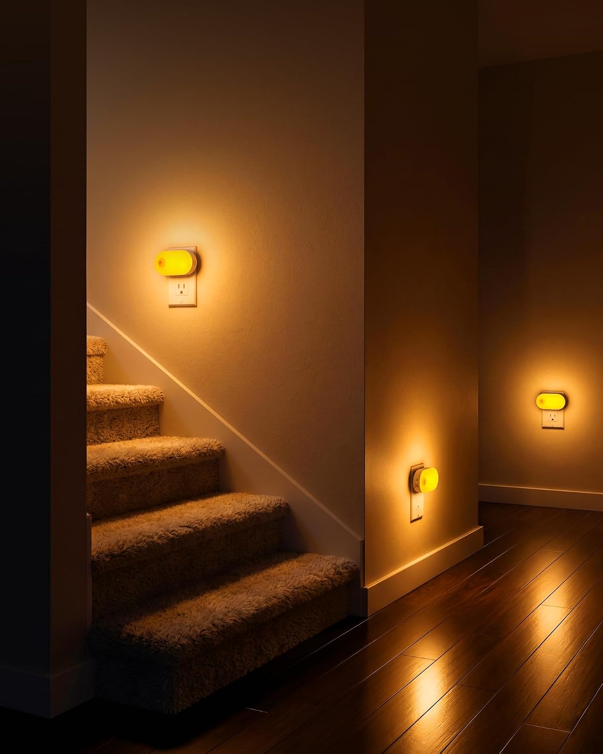 Lyridz Amber Night Light Plug-in with Motion Sensor, 2-Pack