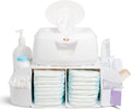Munchkin® Diaper Caddy Organizer for Changing Table, Green/White
