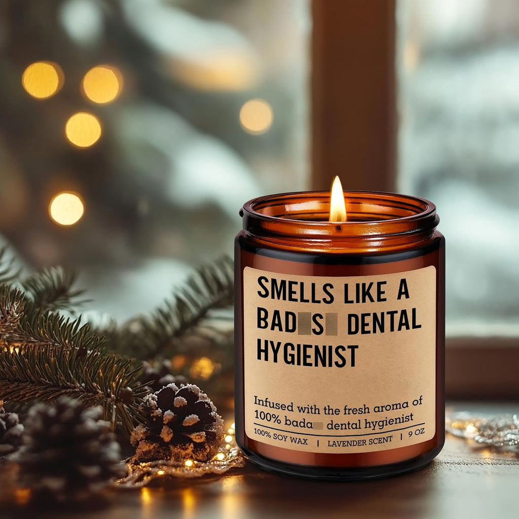 LEADO Candle, Dental Hygienist Gifts - RDH Graduation, Dental Hygiene Gifts