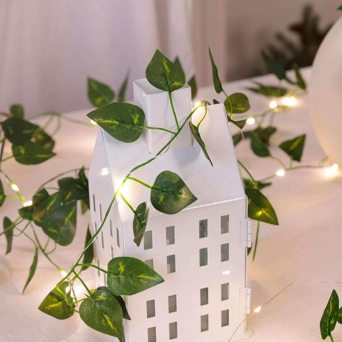 Vine Fairy Lights, 6.5FT 40 LEDs Pothos String Lights Indoor, 2 Pack