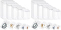 Spakon 160 Pcs Mini Plastic Jewelry Bags PVC Clear Storage Bags, 5 Sizes