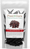 Dragons Blood Charcoal Incense Cones 2" BACKFLOW - 60 Pack Bulk - Natural Scented Cones Handmade Hand Dipped