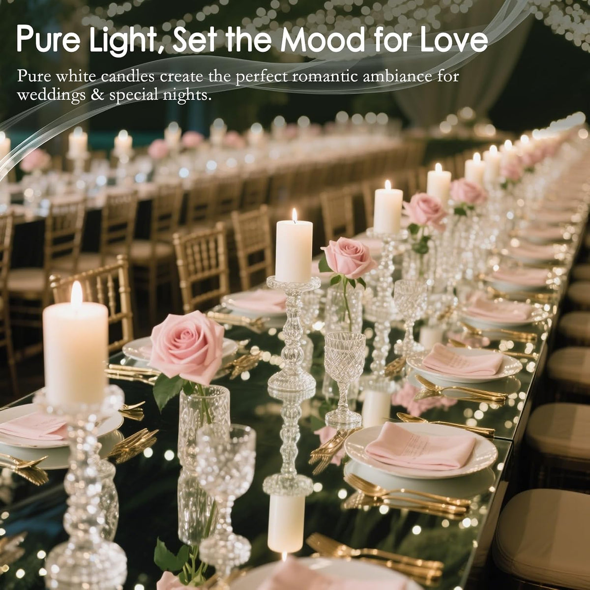 Pillar Candles White 20 Pack, 2x4 Inch Unscented Bulk